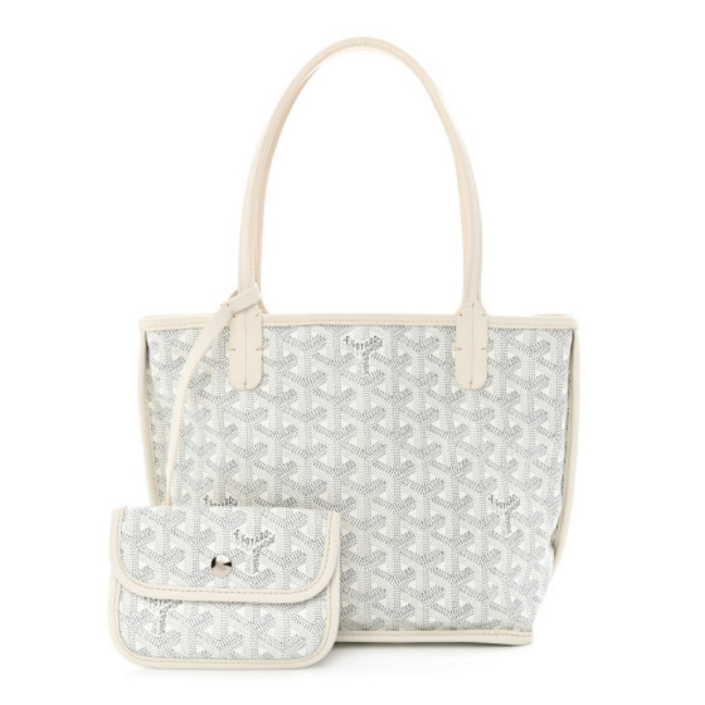 Goyardine Reversible Mini Anjou White